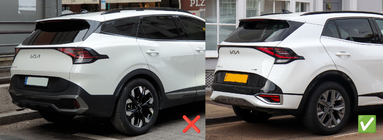 Kia Sportage 2021– Vindafvisere med sort liste Niken Luxury (til SWB, 4 stk) foto 5