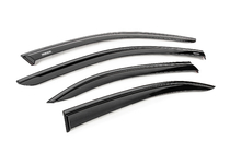 Mercedes C-class W204 2007–2015 Vindafvisere til vinduer med sort liste Niken Luxury (4 stk.) foto 3