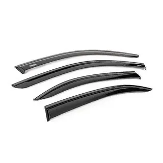 Vindafvisere til vinduer med sort liste Niken Luxury (4 stk.) Mercedes C-class W204 2007–2015 foto 3