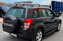 Suzuki Grand Vitara 2005–2017 Tagbøjler (tværstænger) til originale monteringspunkter Ecem V3 (2 stk) Sort, 110 cm foto 7