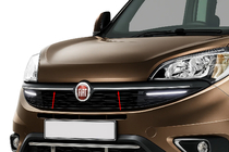 Fiat Doblo II 2010–2022 Ristlister til kølergrill (2015↗, 2 stk., rustfrit stål) foto 1