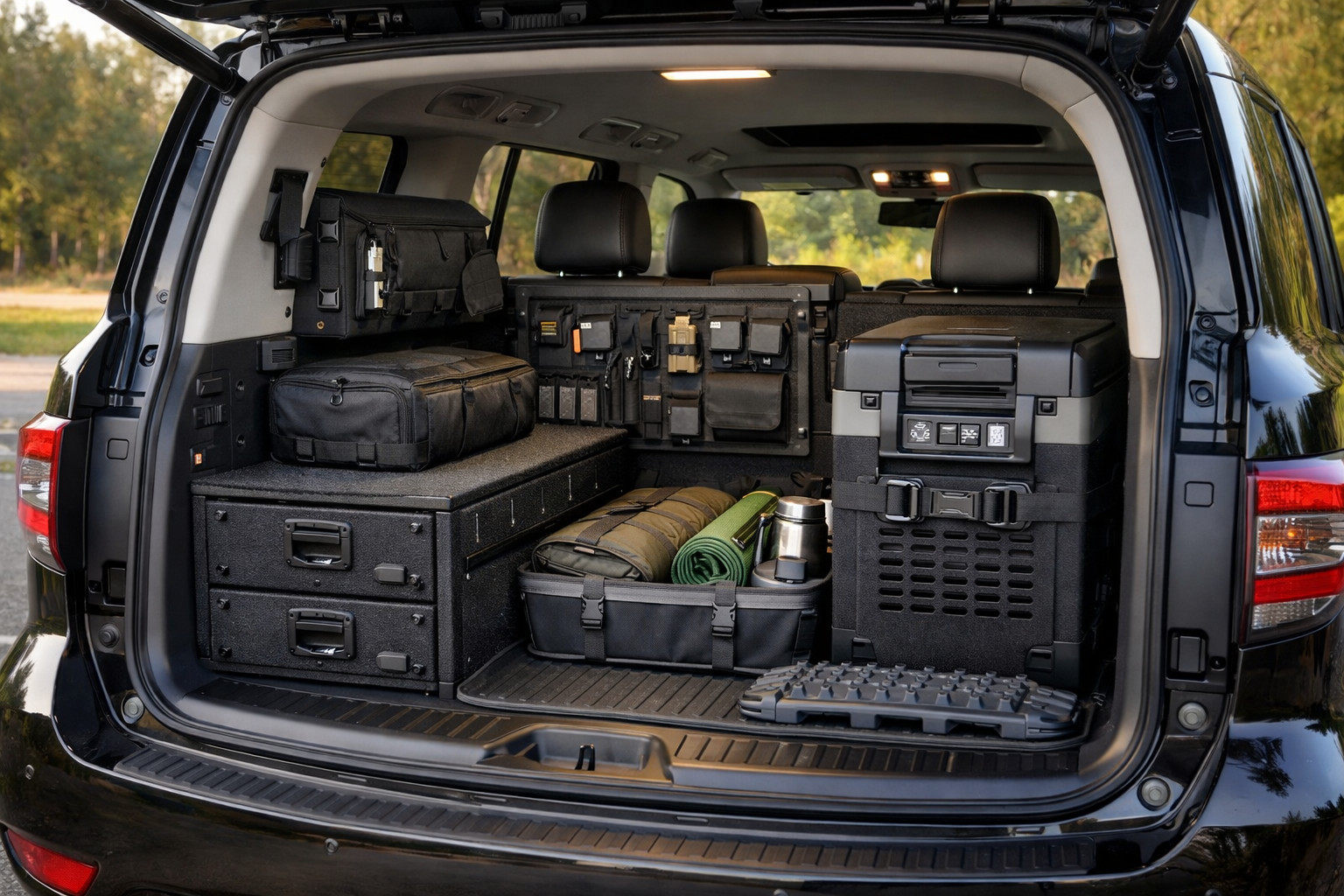 Hvad du kan opgradere på Nissan Patrol Y62 til renere bagagerum og langture