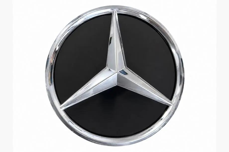 Mercedes ML W164 2005–2011 B-varer Frontemblem med højglanshus (18,4 cm) Foto 2