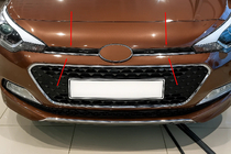 Hyundai I-20 2014–2020 Kølergrill-lister 2014-2018 (2 stk., rustfrit stål) foto 1
