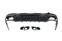 Mercedes S-class W223 2020– Bagdiffusor med AMG S63 Silver udstødningsender foto 3