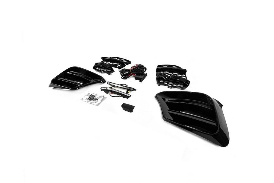 Mercedes S-class W223 2020– Sæt med frontkofangergriller BRB (til AMG Line, med kørelys) Foto 2