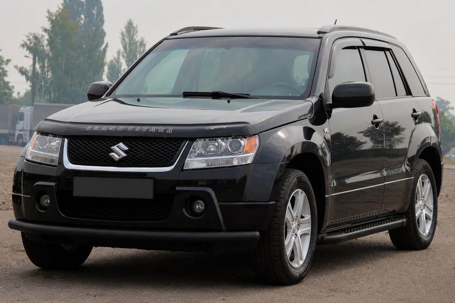 Suzuki Grand Vitara 2005–2017 Forreste beskyttelsesbøjle ST008 Black (rustfrit stål) Image