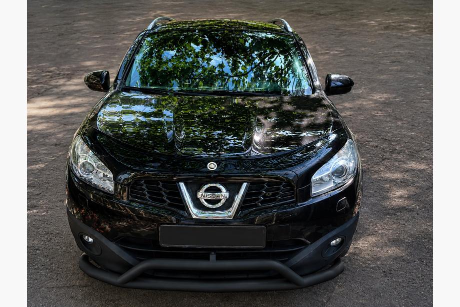 Nissan Qashqai 2007–2010 Frontbøjle Black (rustfrit stål) Image