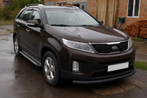 Kia Sorento II XM 2009–2014 Frontbøjle ST008 Black (2013-2015, rustfrit stål) foto 3