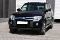 Mitsubishi Pajero Wagon III 1999–2006 Frontbøjle ST008 Black (rustfrit stål) foto 1