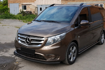 Mercedes Vito/V-klasse W447 2014– Frontbøjle ST008 Black (rustfrit stål) foto 2