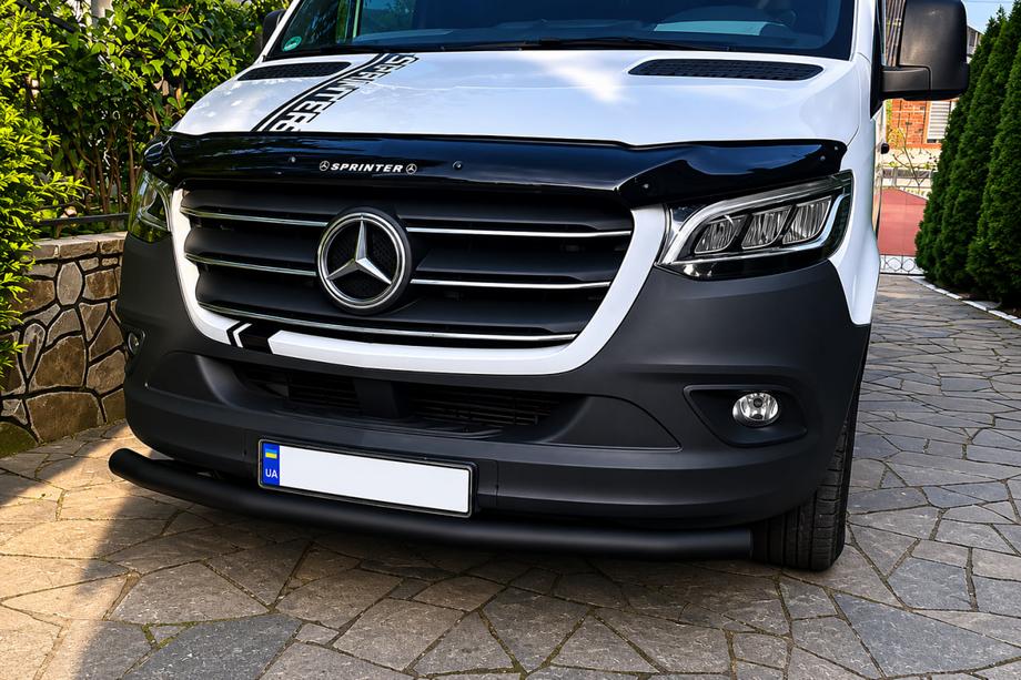 Mercedes Sprinter W907/W910 2018– Frontbøjle ST008 Black (rustfrit stål) Image