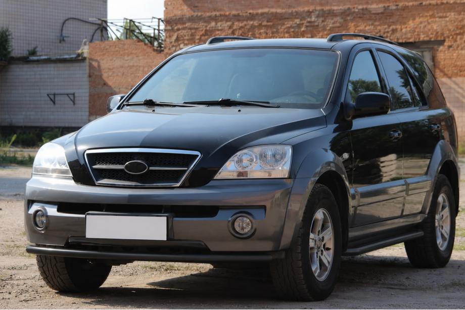 Kia Sorento I BL 2002–2009 Frontbøjle ST008 Black (rustfrit stål) Image