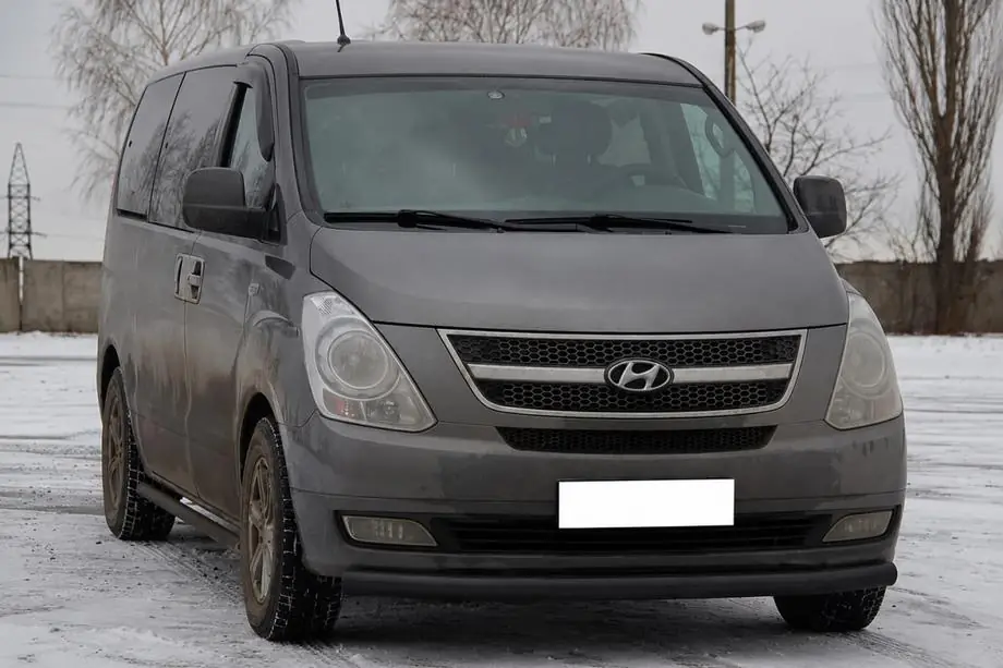 Hyundai H300, H1, Starex 2008–2020 Frontbøjle ST008 Black (rustfrit stål) Foto 2