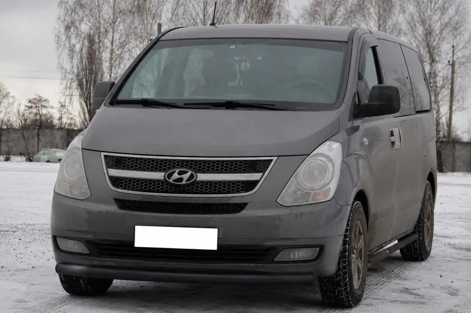 Hyundai H300, H1, Starex 2008–2020 Frontbøjle ST008 Black (rustfrit stål) Foto 3