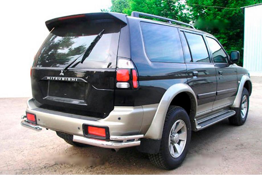 Mitsubishi Pajero Sport 1996–2007 Bageste dobbelte hjørnebøjler (2 stk., rustfrit stål) Foto 1