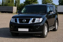 Nissan Pathfinder R51 2005–2014 Frontbeskyttelse ST008-1 Black (rustfrit stål) foto 1