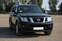 Nissan Pathfinder R51 2005–2014 Frontbeskyttelse ST008-1 Black (rustfrit stål) foto 2