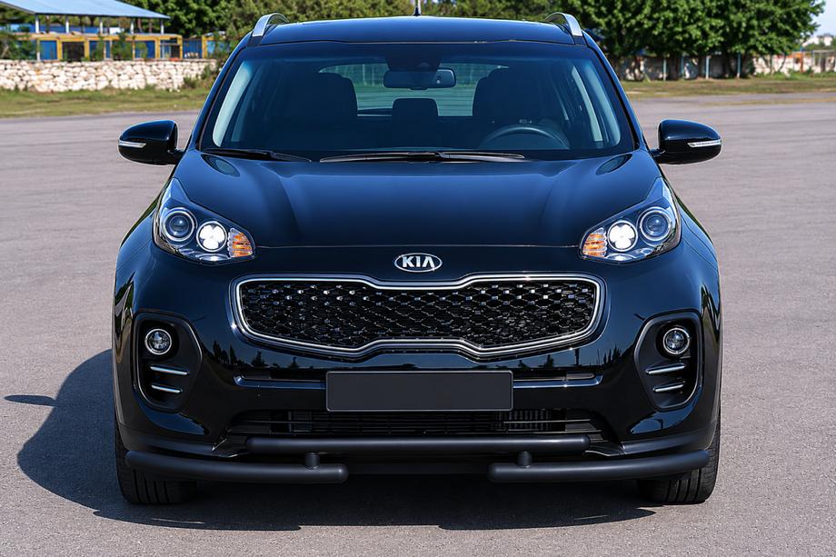 Kia Sportage 2015–2021 Frontbeskytter ST009 Black (rustfrit stål) Image