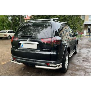 Bageste beskyttelsesbøjle AK003-Double (2 stk., rustfrit stål) Mitsubishi Pajero Sport 2008–2015