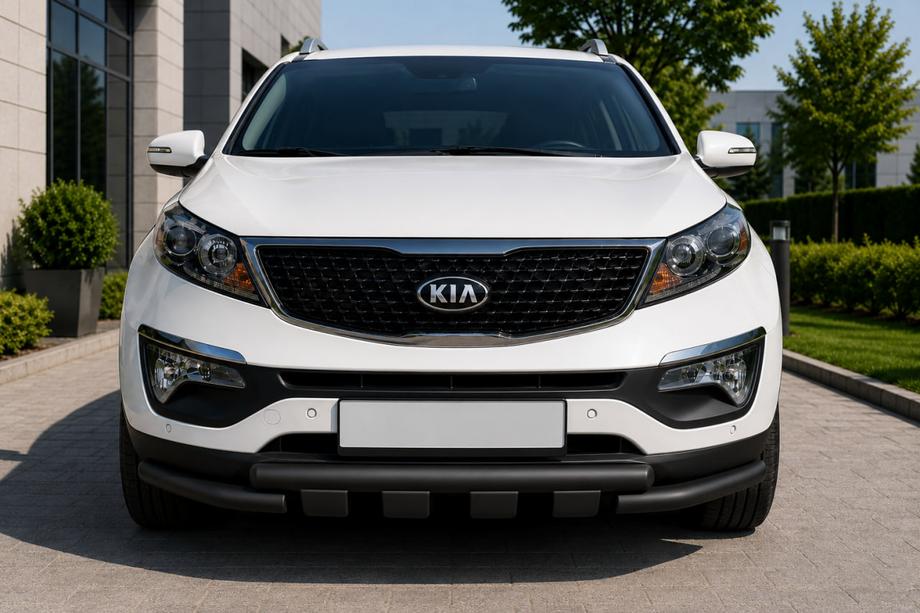 Kia Sorento II XM 2009–2014 Frontbøjle ST009-15 Black (2013-2015, rustfrit stål) Image