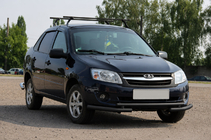 Lada Granta 2011– Frontbøjle ST009-2 Black (rustfrit stål) foto 1