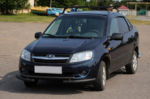 Lada Granta 2011– Frontbøjle ST009-2 Black (rustfrit stål) foto 2