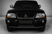 Mitsubishi Pajero Wagon III 1999–2006 Frontbøjle ST014 Black (rustfrit stål) foto 1