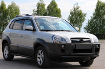 Hyundai Tucson JM 2004– Frontbøjle ST014 Black (rustfrit stål) foto 2