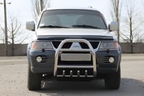 Mitsubishi Pajero Sport 1996–2007 Kofangerbøjle QT007 (rustfrit stål) foto 1