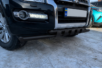 Mitsubishi Pajero Wagon IV 2006–2021 Frontbeskyttelse ST015 Black (rustfrit stål) foto 4