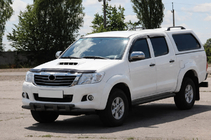 Toyota Hilux 2006–2015 Frontbeskyttelse ST015 Black (rustfrit stål) foto 2