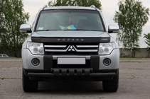 Mitsubishi Pajero Wagon III 1999–2006 Frontbeskyttelse ST015 Black (rustfrit stål) foto 2