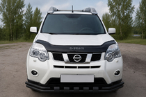 Nissan X-trail T31 2007–2014 Frontbeskyttelse ST015 Black (rustfrit stål) foto 1