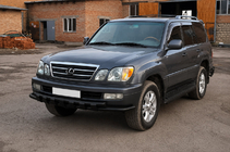 Lexus LX470 1998–2007 Frontbeskyttelse ST015 Black (rustfrit stål) foto 3