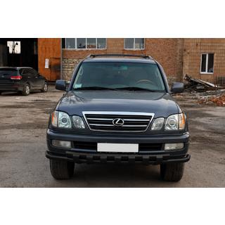 Frontbeskyttelse ST015 Black (rustfrit stål) Lexus LX470 1998–2007 foto 1