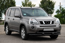 Nissan X-trail T31 2007–2014 Frontbeskyttelse ST015/2 Black (rustfrit stål) foto 1