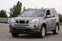 Nissan X-trail T31 2007–2014 Frontbeskyttelse ST015/2 Black (rustfrit stål) foto 2