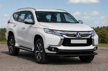 Mitsubishi Pajero Sport 2015– Frontbeskyttelse ST016 Black (rustfrit stål) foto 1