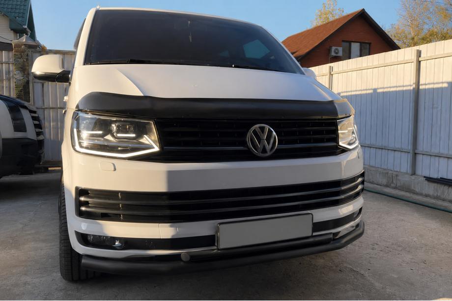 Volkswagen T6 2015–2024 Forreste dobbelt frontbøjle ST011 Black (rustfrit stål) Image