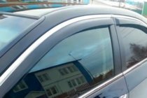 Lexus LS 2007–2017 Vindafvisere til sideruder med kromliste Long (HIC, 4 stk.) foto 2