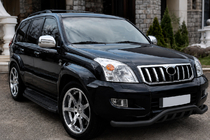 Toyota Land Cruiser Prado 120 2002–2009 Frontbøjle ST011 Black (rustfrit stål) foto 1