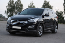 Hyundai Santa Fe 3 2012–2018 Frontbøjle ST014 Black (rustfri) foto 4