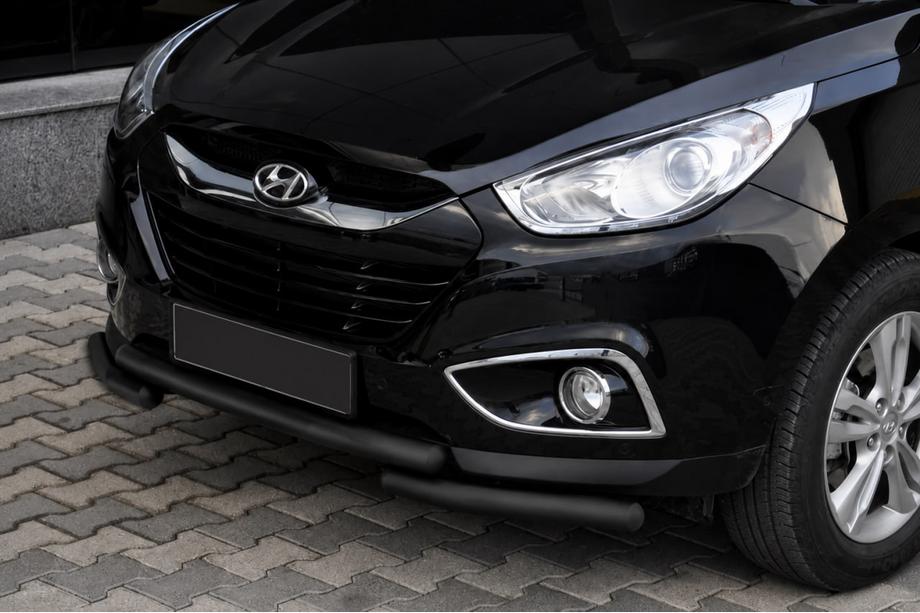 Hyundai IX-35 2010–2015 Frontbøjle ST014-1 Black (rustfrit stål) Image