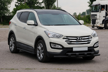 Hyundai Santa Fe 3 2012–2018 Frontbøjle ST015 Black (rustfrit stål) foto 3