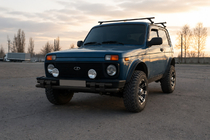 Lada Niva og Urban 1977– Frontbøjle ST015 Black (rustfrit stål) foto 2