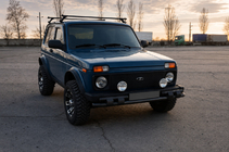 Lada Niva og Urban 1977– Frontbøjle ST015 Black (rustfrit stål) foto 3