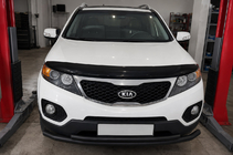Kia Sorento II XM 2009–2014 Nedre frontbøjle Black (rustfrit stål) foto 1