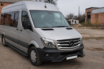 Mercedes Sprinter W906 2006–2018 Forreste nedre frontbøjle MBSP.07.F3-04.6 Black (rustfrit stål) foto 2