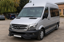 Mercedes Sprinter W906 2006–2018 Forreste nedre frontbøjle MBSP.07.F3-04.6 Black (rustfrit stål) foto 1